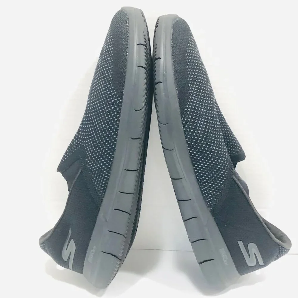 Skechers GO FLEX Knit Shoes Mens 13 GoGa Max Black Mesh Slip‎ On Walking